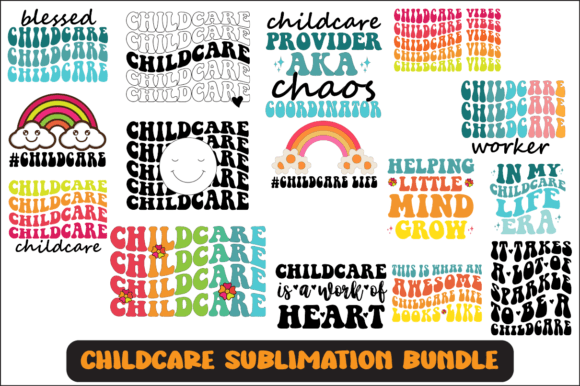 Childcare Svg Sublimation Design Bundle