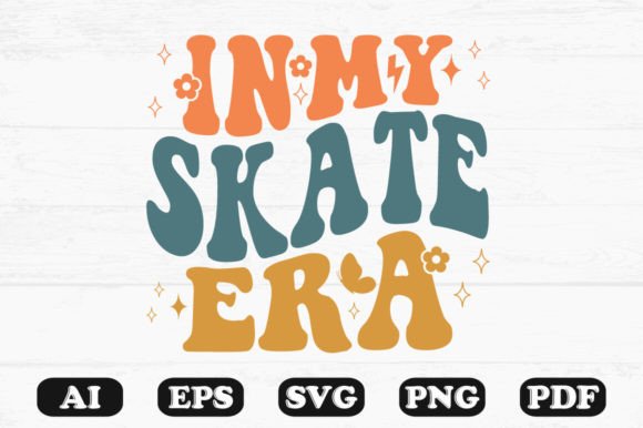 In My Skate Era Retro Wavy Svg T-shirt