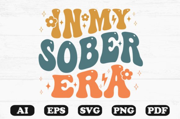 In My Sober Era Retro Wavy Svg