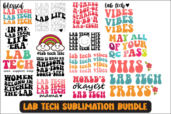 Lab Tech Svg Sublimation Design Bundle