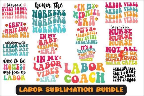 Labor Svg Png Sublimation Design Bundle