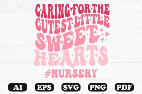 Sweet Hearts Nursery Retro SVG